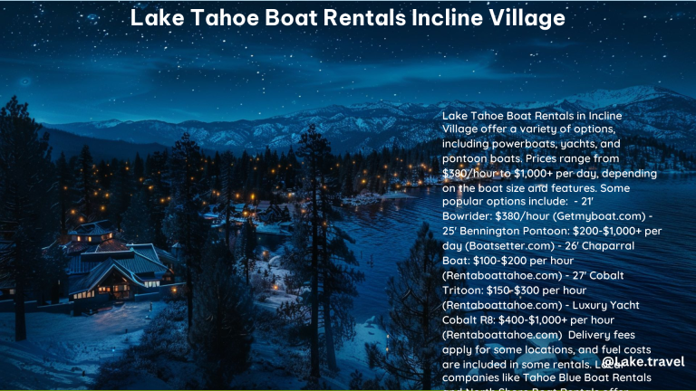 Lake Tahoe Boat Rentals Incline Village