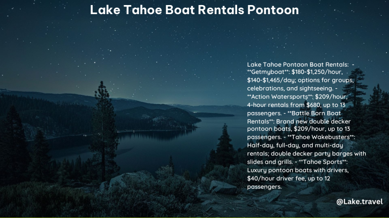 Lake Tahoe Boat Rentals Pontoon