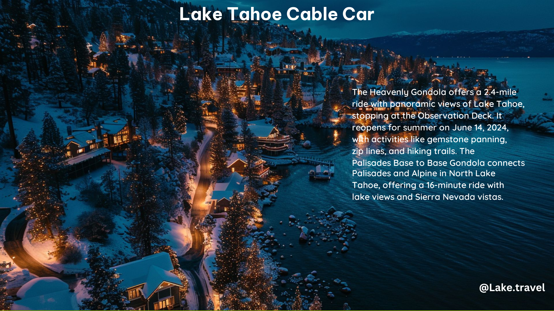 Lake Tahoe Cable Car