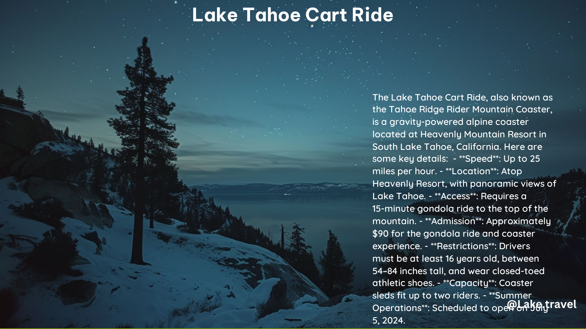 Lake Tahoe Cart Ride