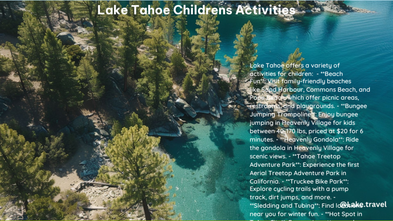 Lake Tahoe Childrens Activities