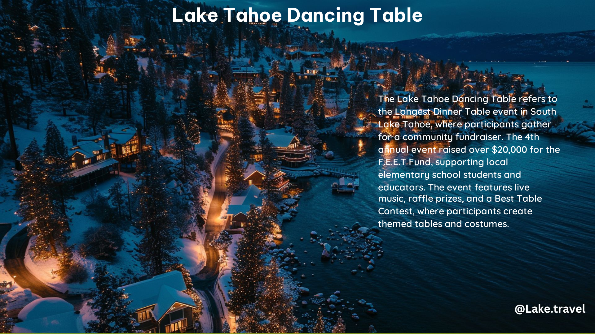 Lake Tahoe Dancing Table