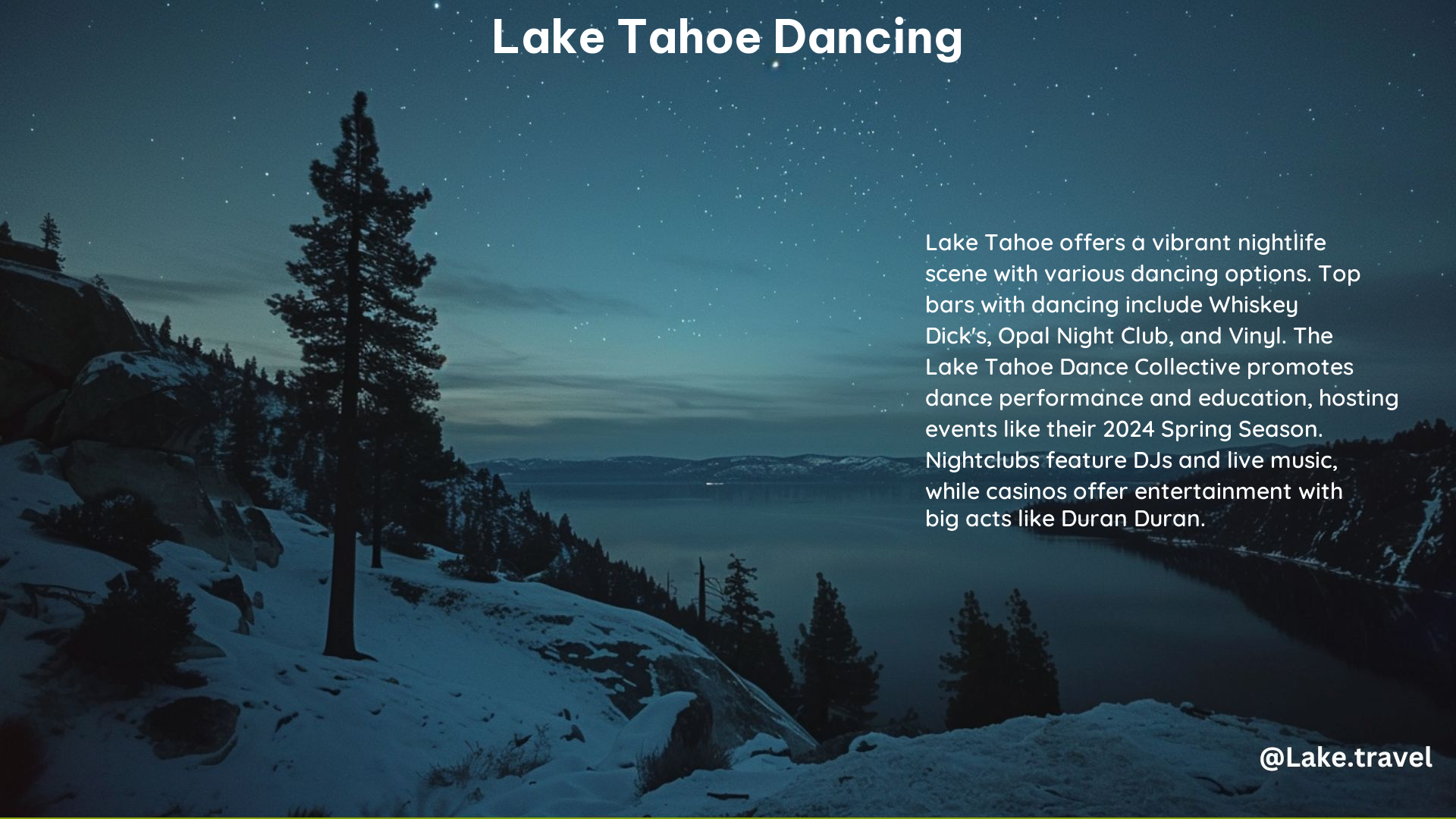 Lake Tahoe Dancing