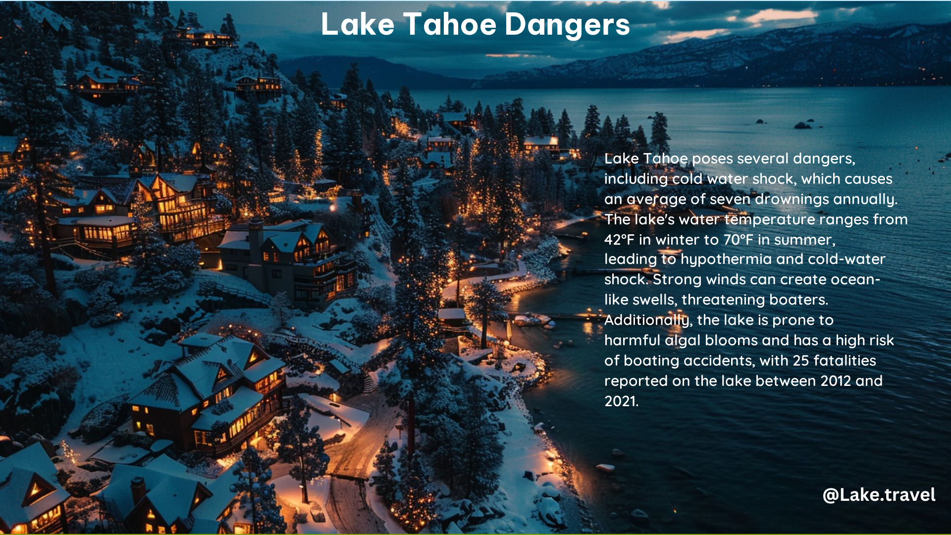 Lake Tahoe Dangers