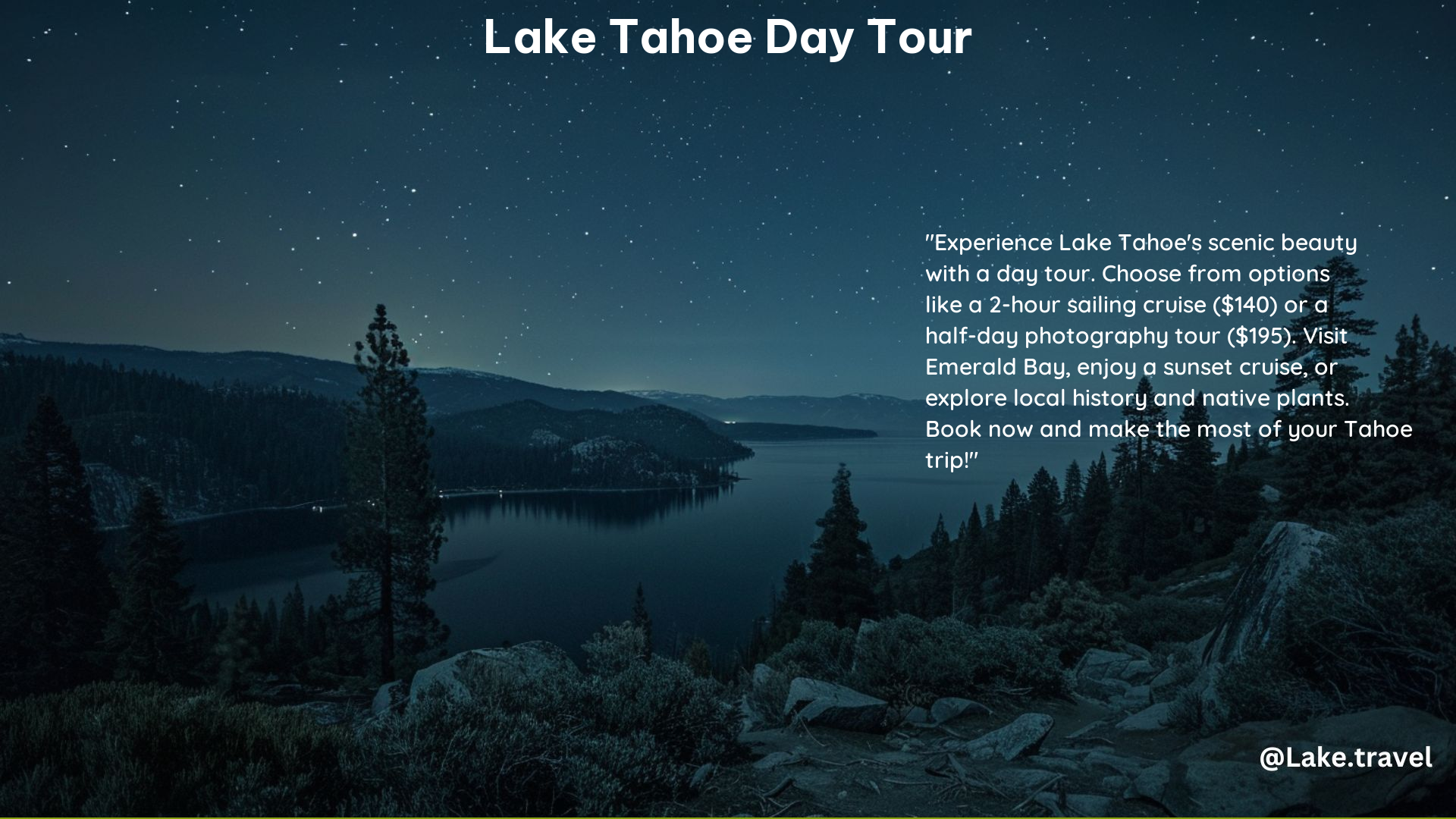 Lake Tahoe Day Tour