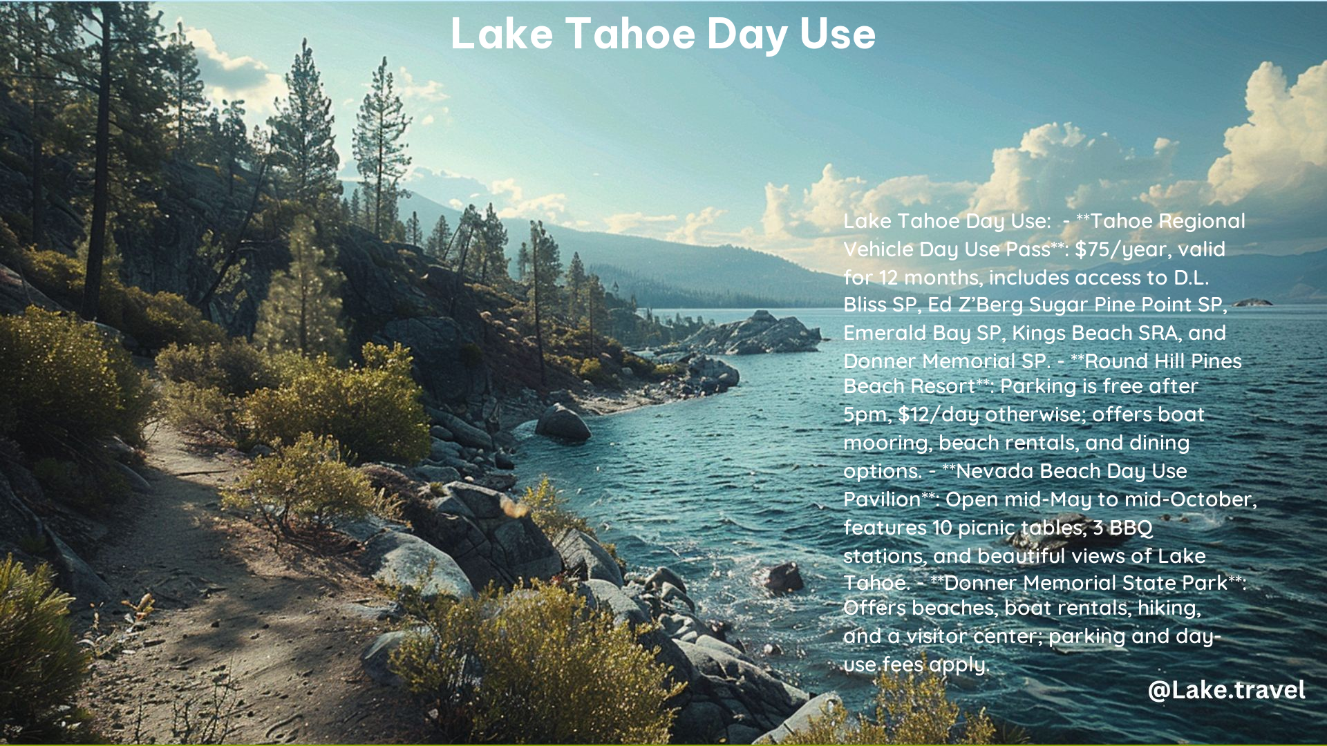 Lake Tahoe Day Use