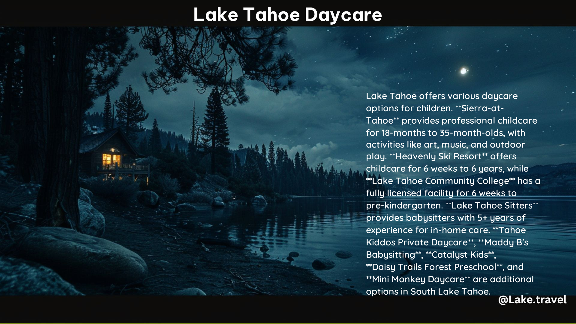 Lake Tahoe Daycare