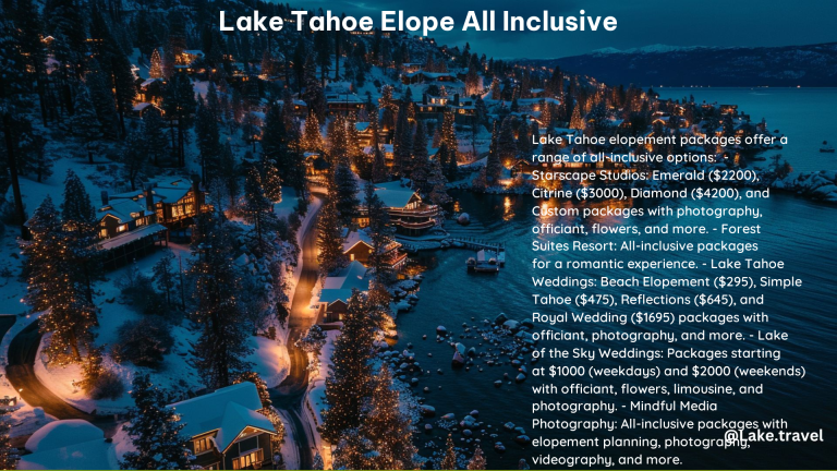 Lake Tahoe Elope All Inclusive