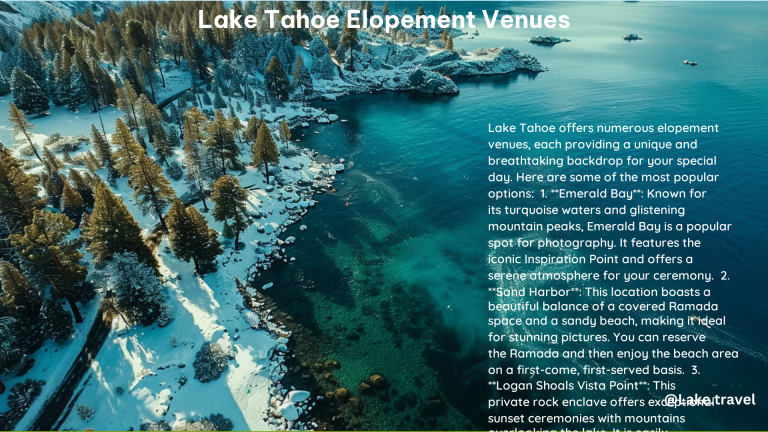 Lake Tahoe Elopement Venues