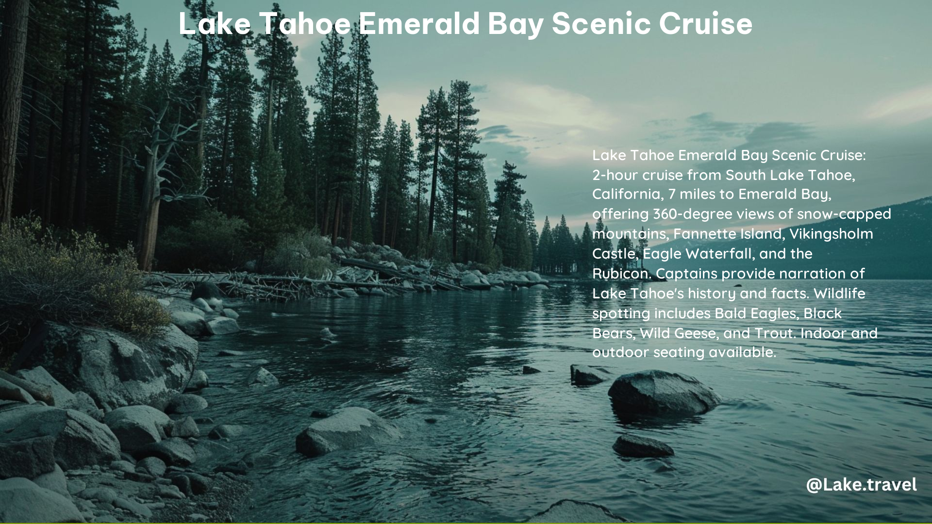 Lake Tahoe Emerald Bay Scenic Cruise