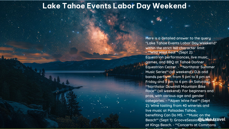 Lake Tahoe Events Labor Day Weekend