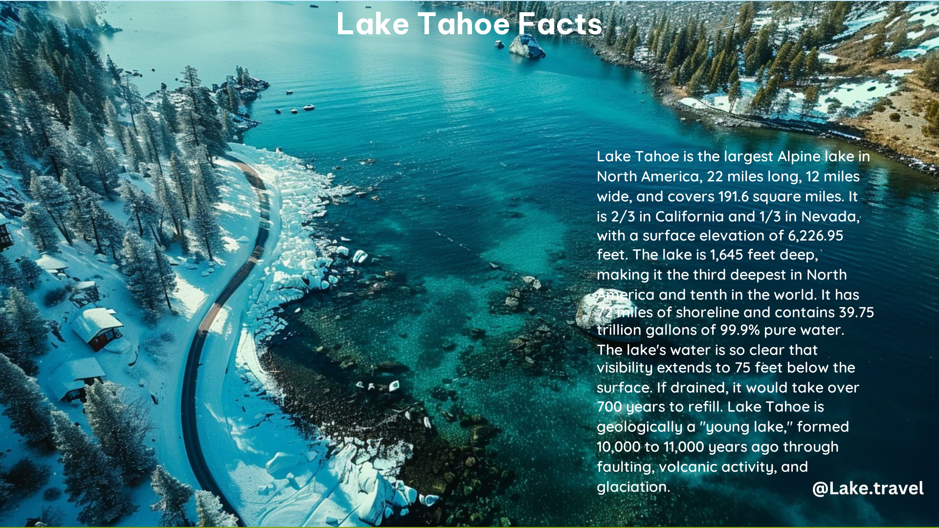 Lake Tahoe Facts