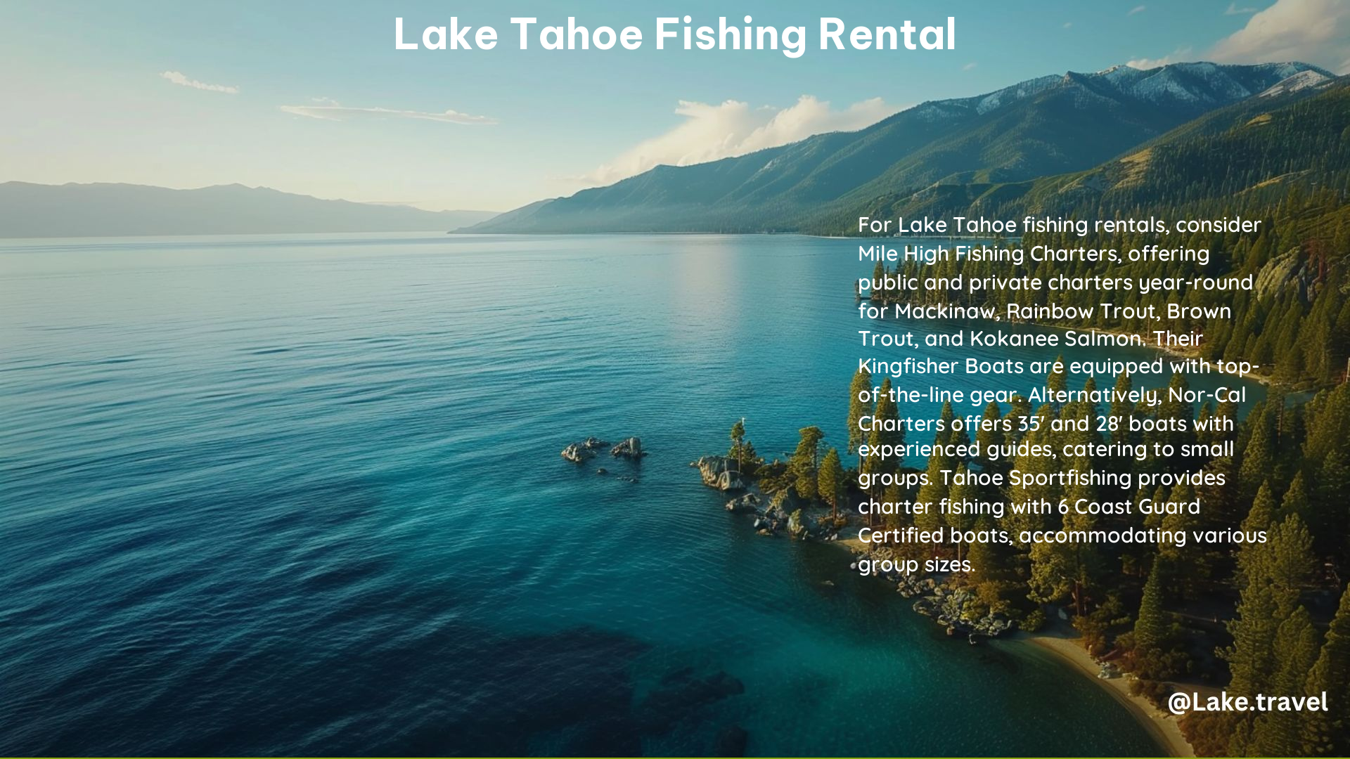 Lake Tahoe Fishing Rental