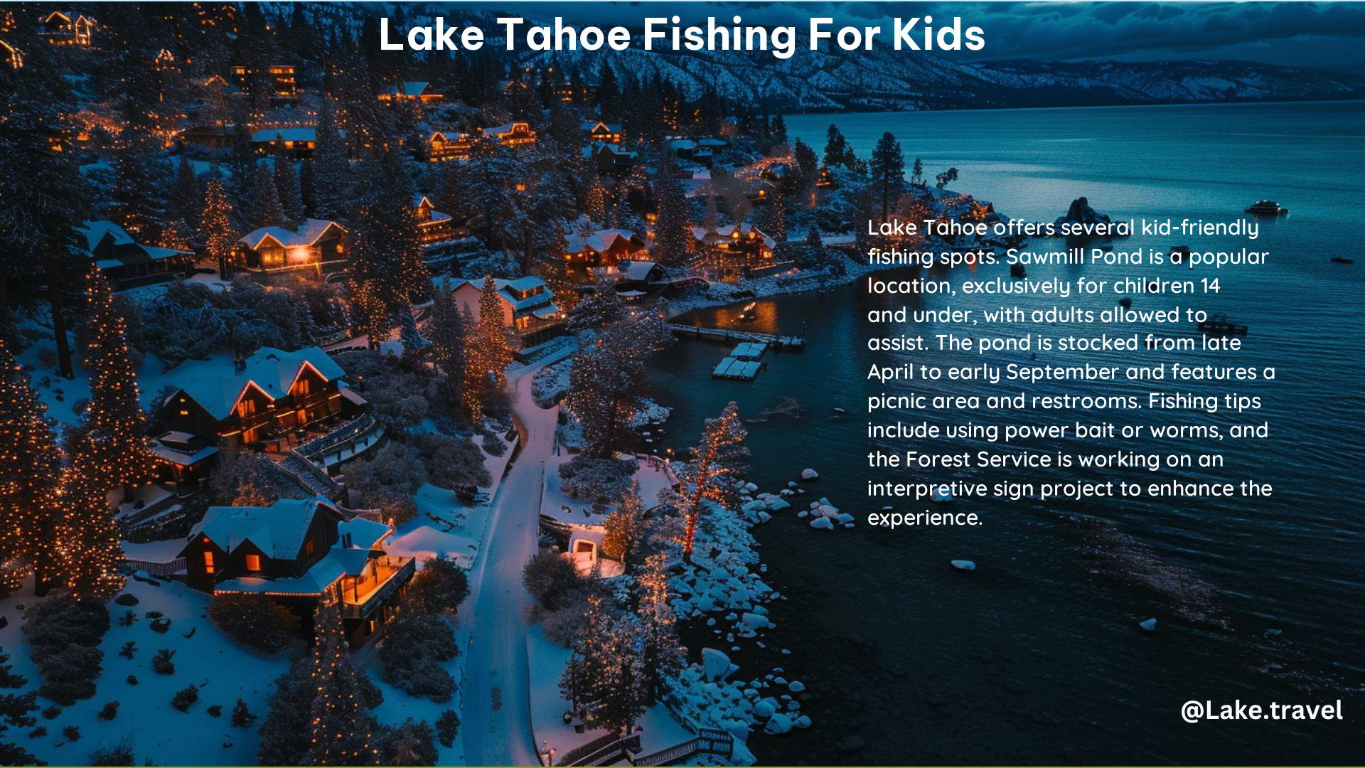 Lake Tahoe Fishing for Kids