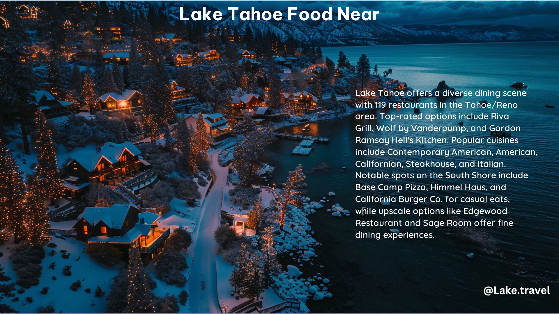 Lake Tahoe Food Near