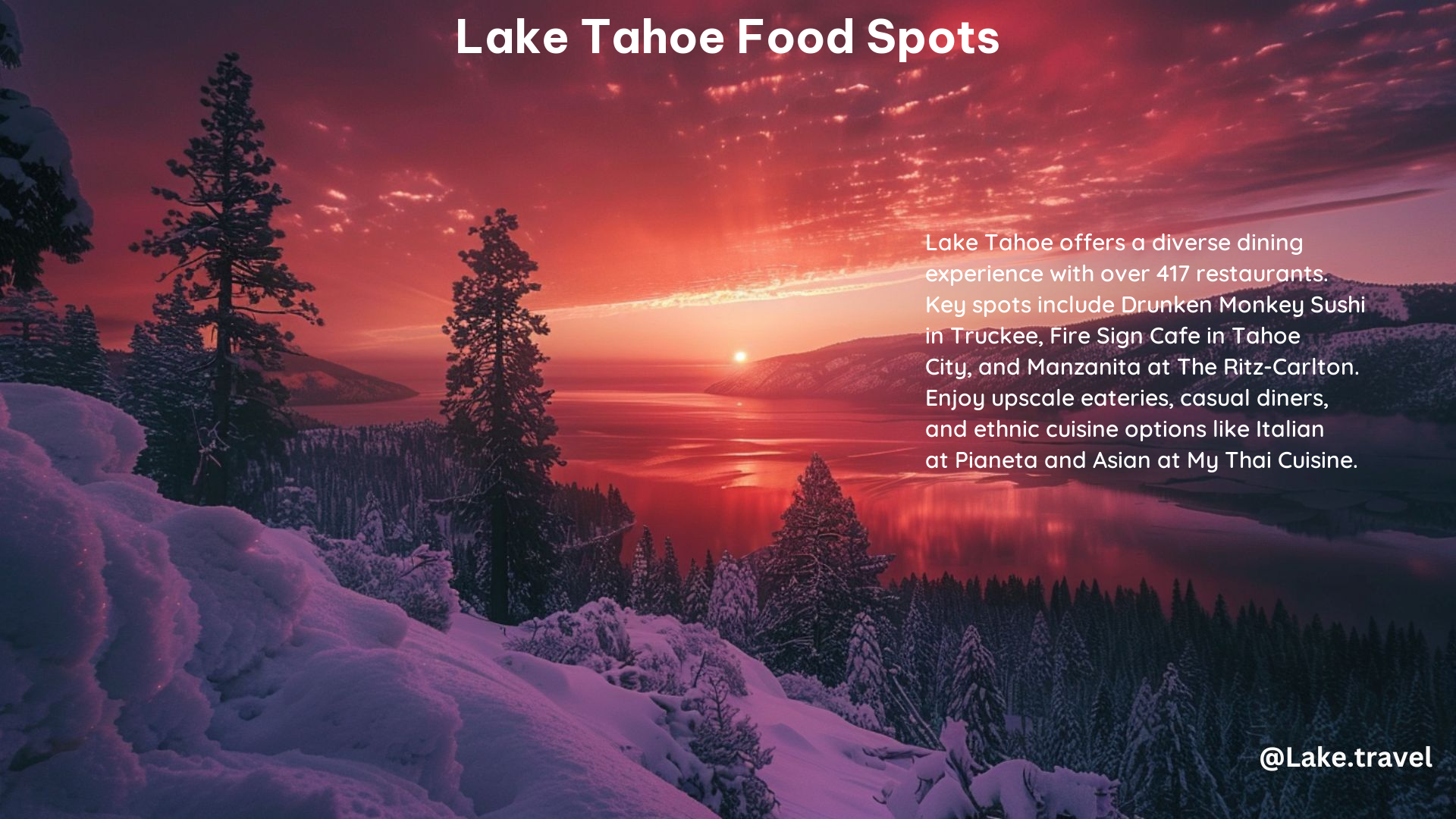 Lake Tahoe Food Spots