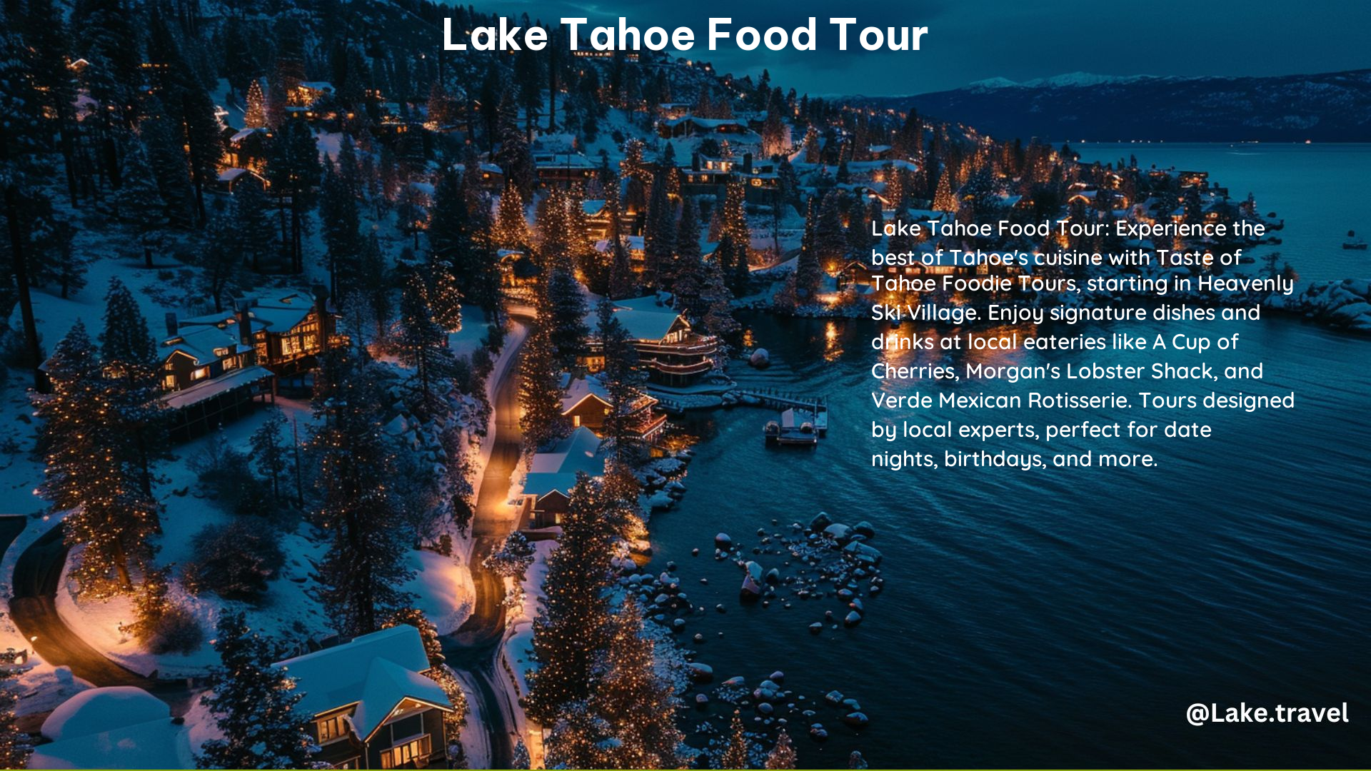 Lake Tahoe Food Tour