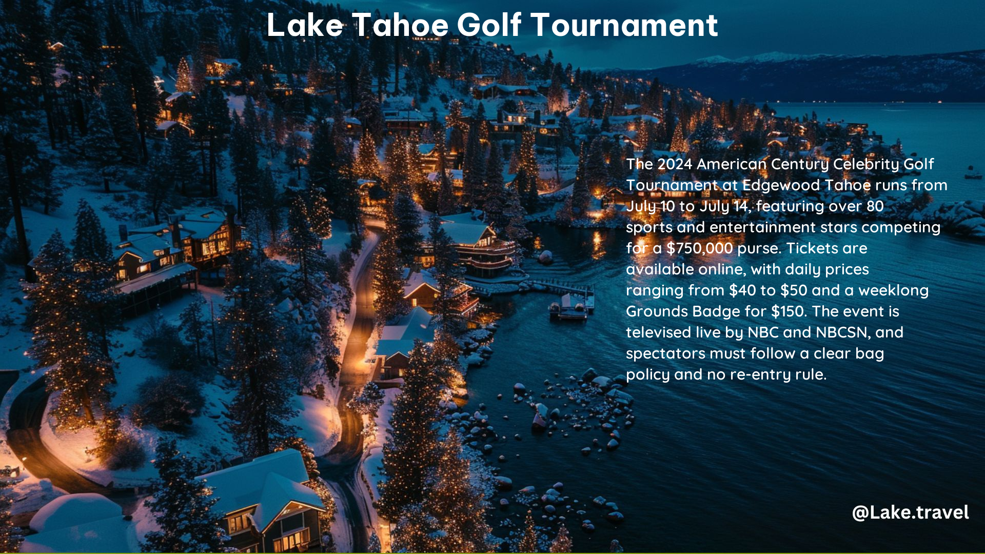 Lake Tahoe Golf Tournament