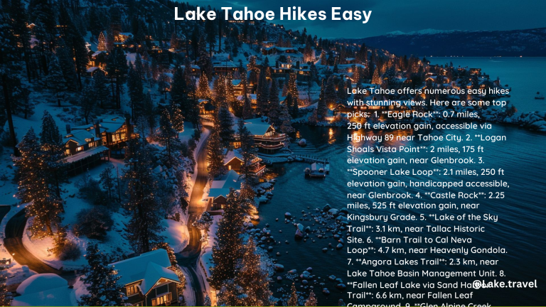 Lake Tahoe Hikes Easy