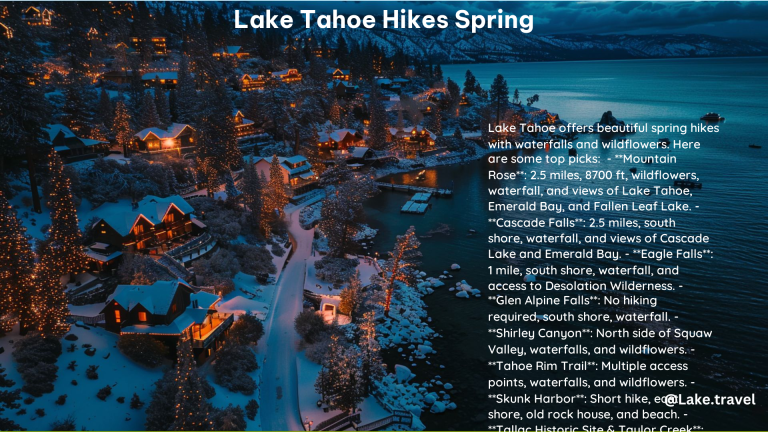 Lake Tahoe Hikes Spring