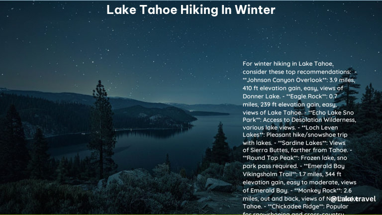 Lake Tahoe Hiking in Winter