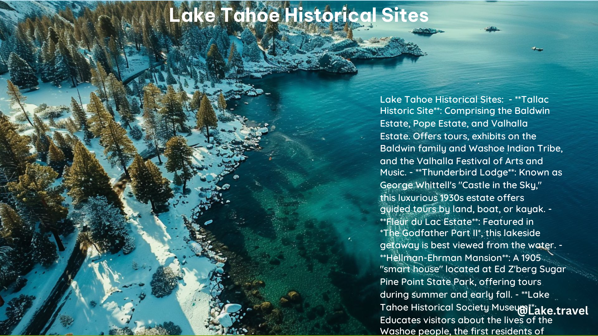 Lake Tahoe Historical Sites