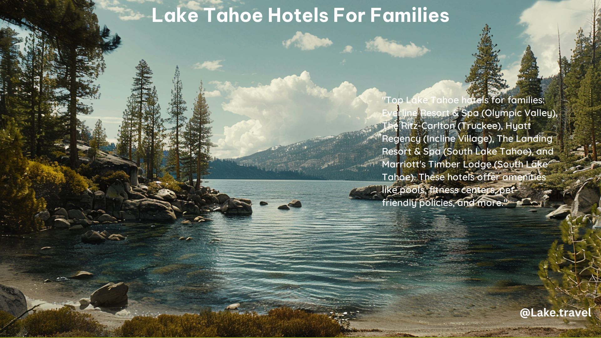 Lake Tahoe Hotels for Families