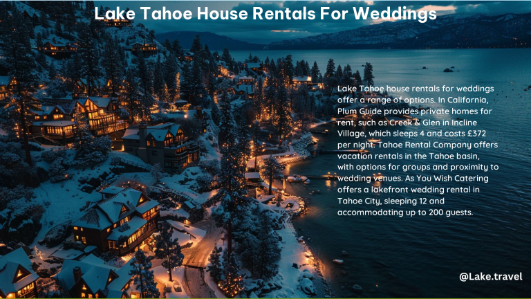 Lake Tahoe House Rentals for Weddings