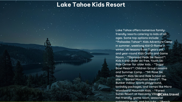 Lake Tahoe Kids Resort