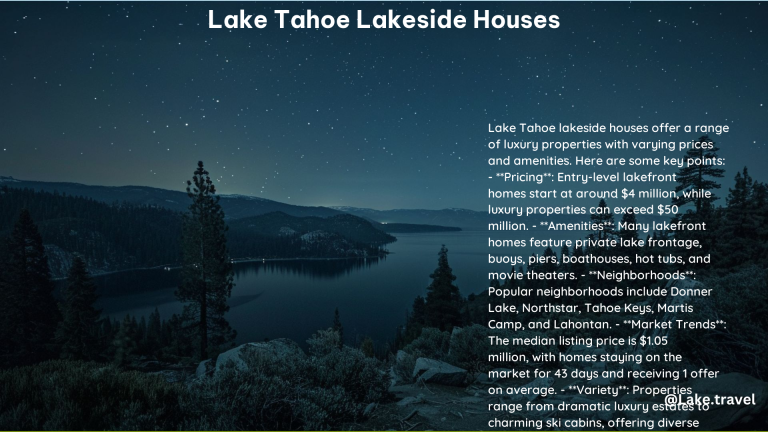 Lake Tahoe Lakeside Houses