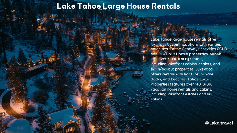 Lake Tahoe Large House Rentals