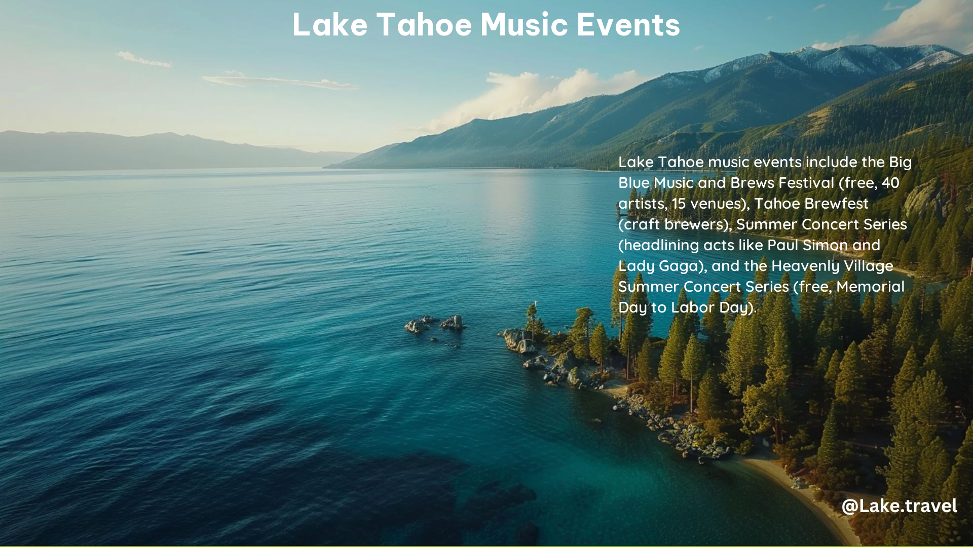 Lake Tahoe Music Events