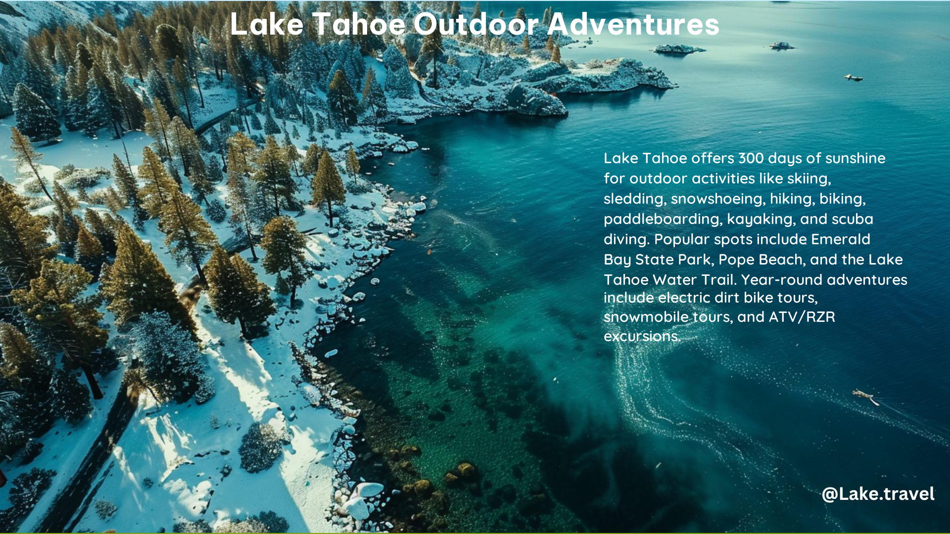 Lake Tahoe Outdoor Adventures