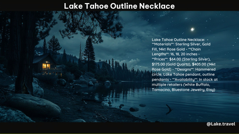 Lake Tahoe Outline Necklace