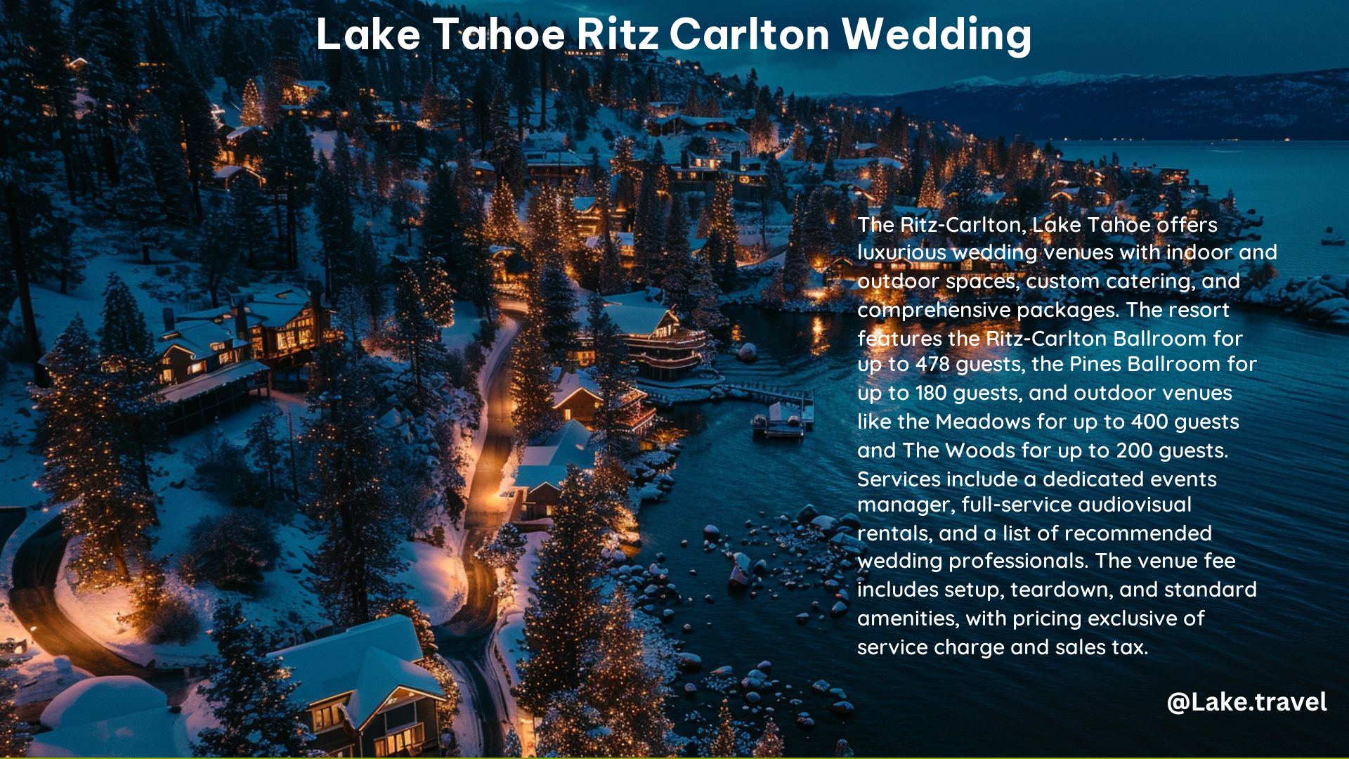 Lake Tahoe Ritz Carlton Wedding