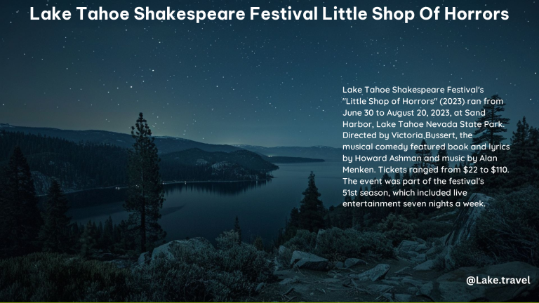 Lake Tahoe Shakespeare Festival Little Shop of Horrors