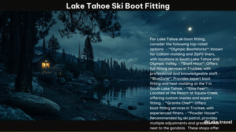 Lake Tahoe Ski Boot Fitting