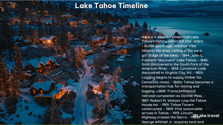 Lake Tahoe Timeline