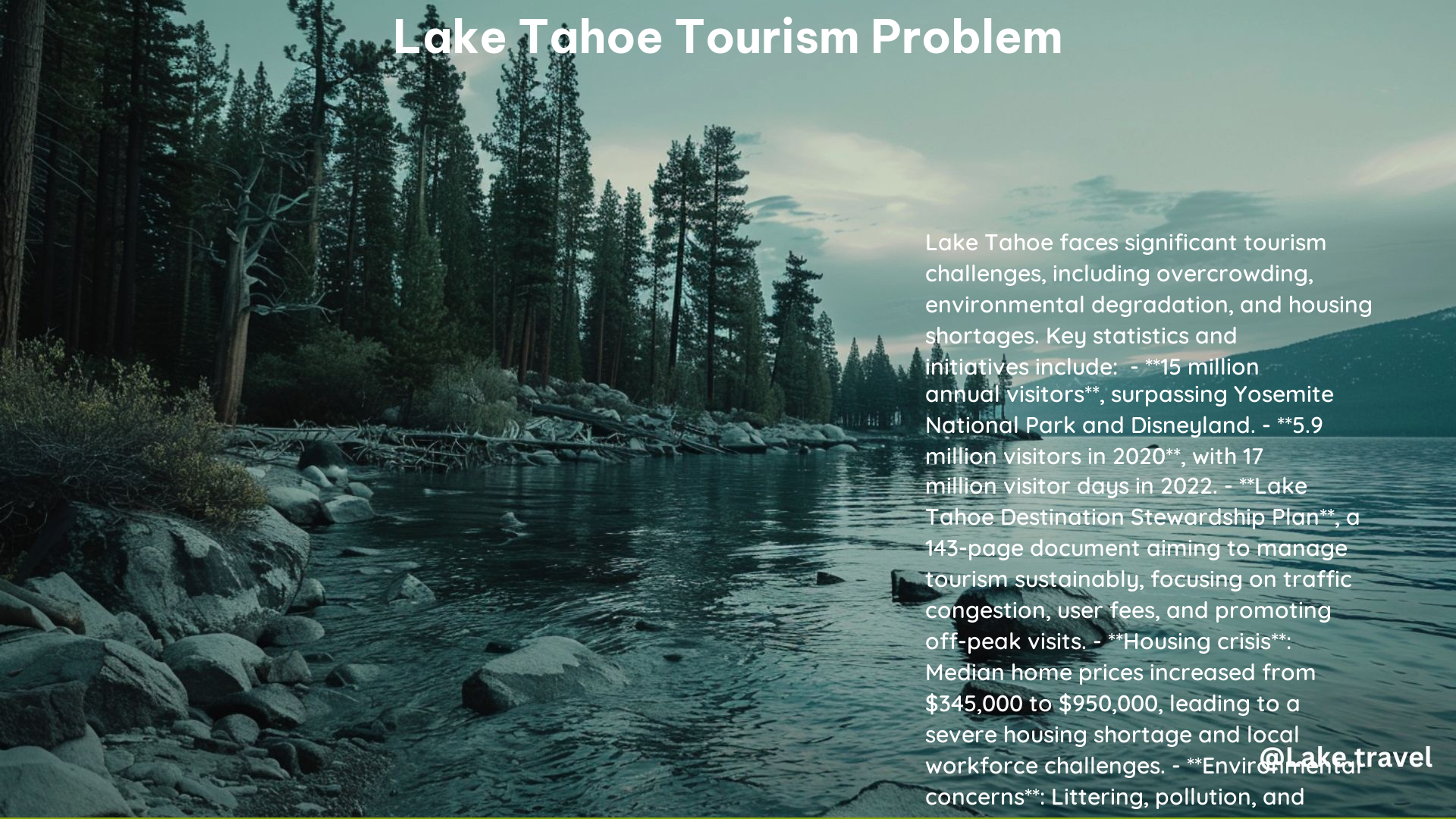 Lake Tahoe Tourism Problem