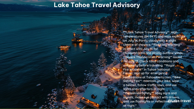 Lake Tahoe Travel Advisory