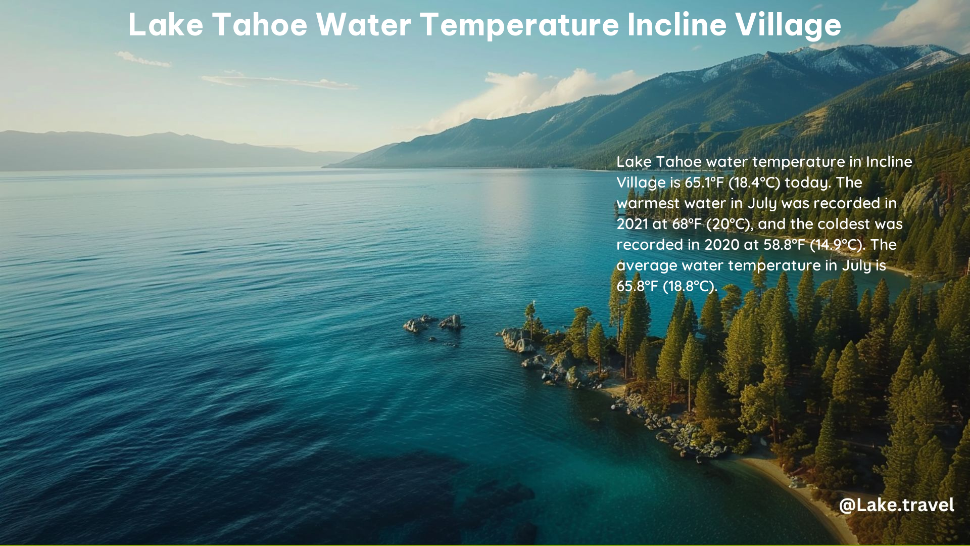 Lake Tahoe Water Temperature Incline Village