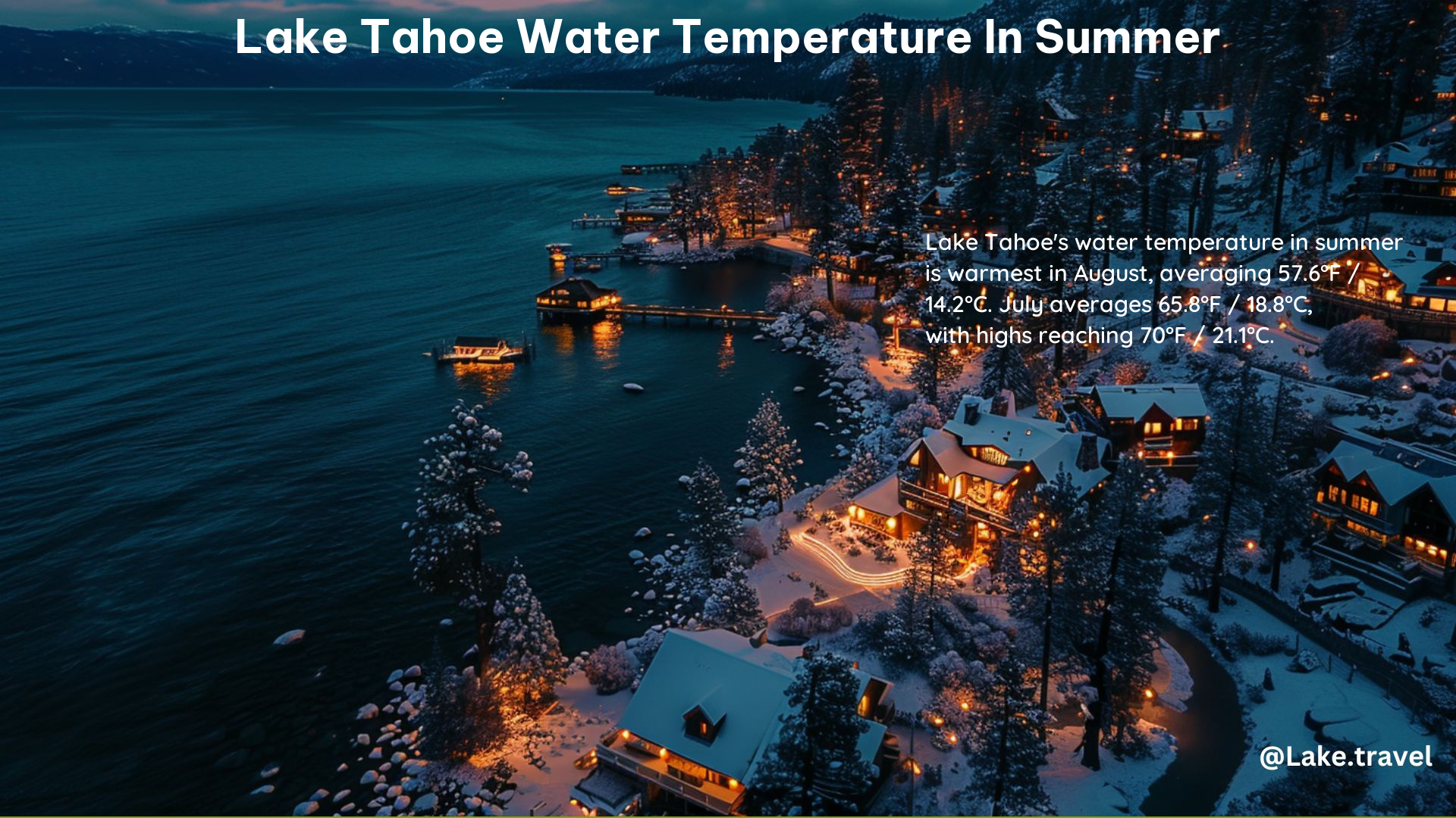 Lake Tahoe Water Temperature in Summer