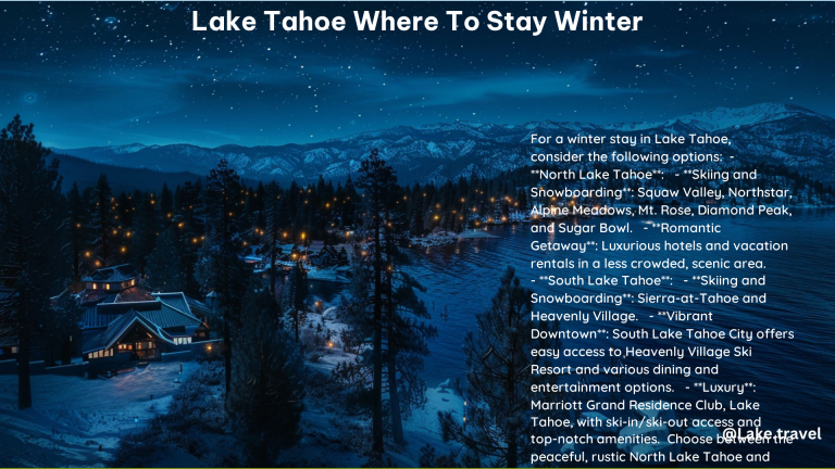 Lake Tahoe Where to Stay Winter