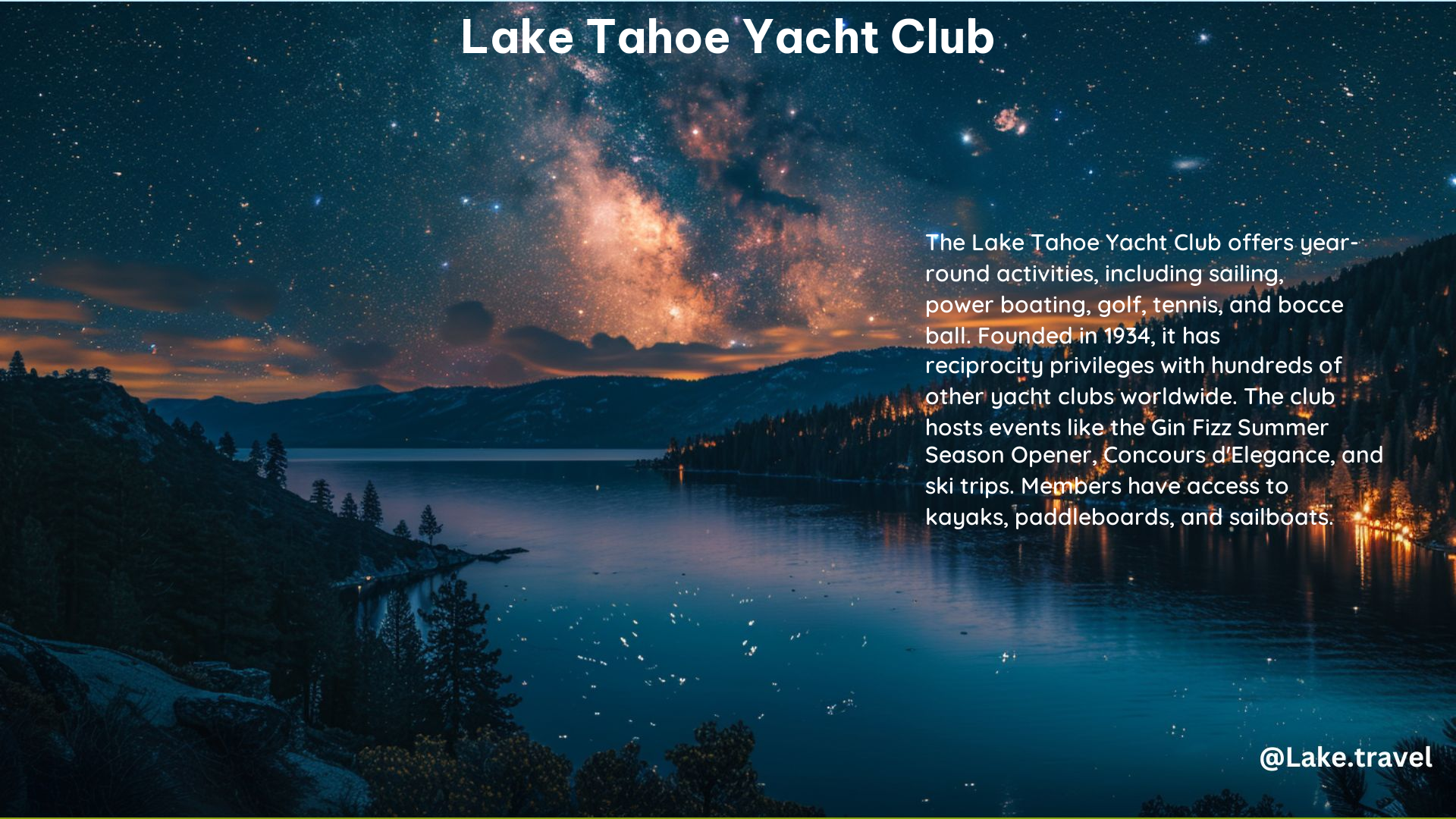 Lake Tahoe Yacht Club