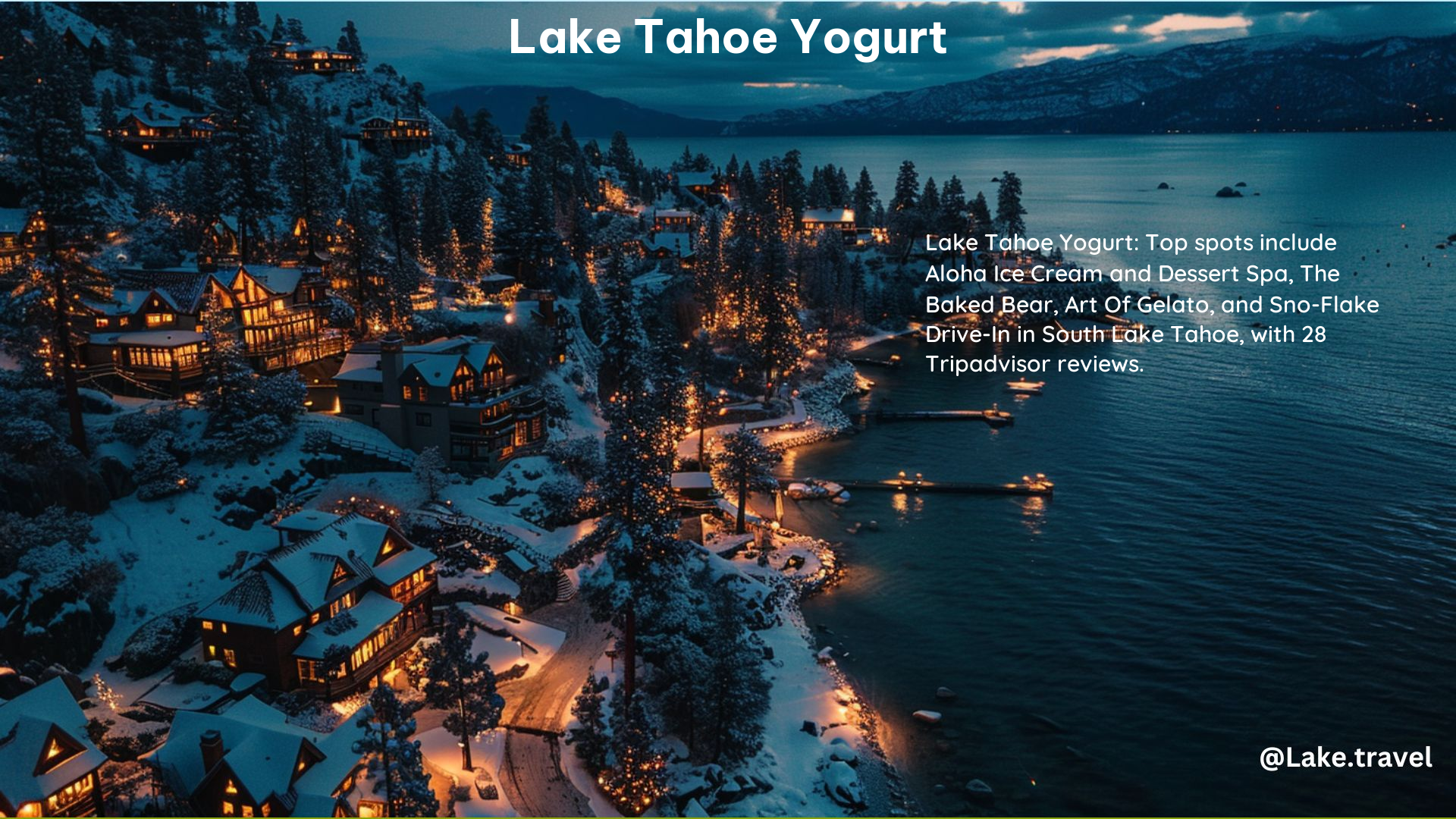 Lake Tahoe Yogurt