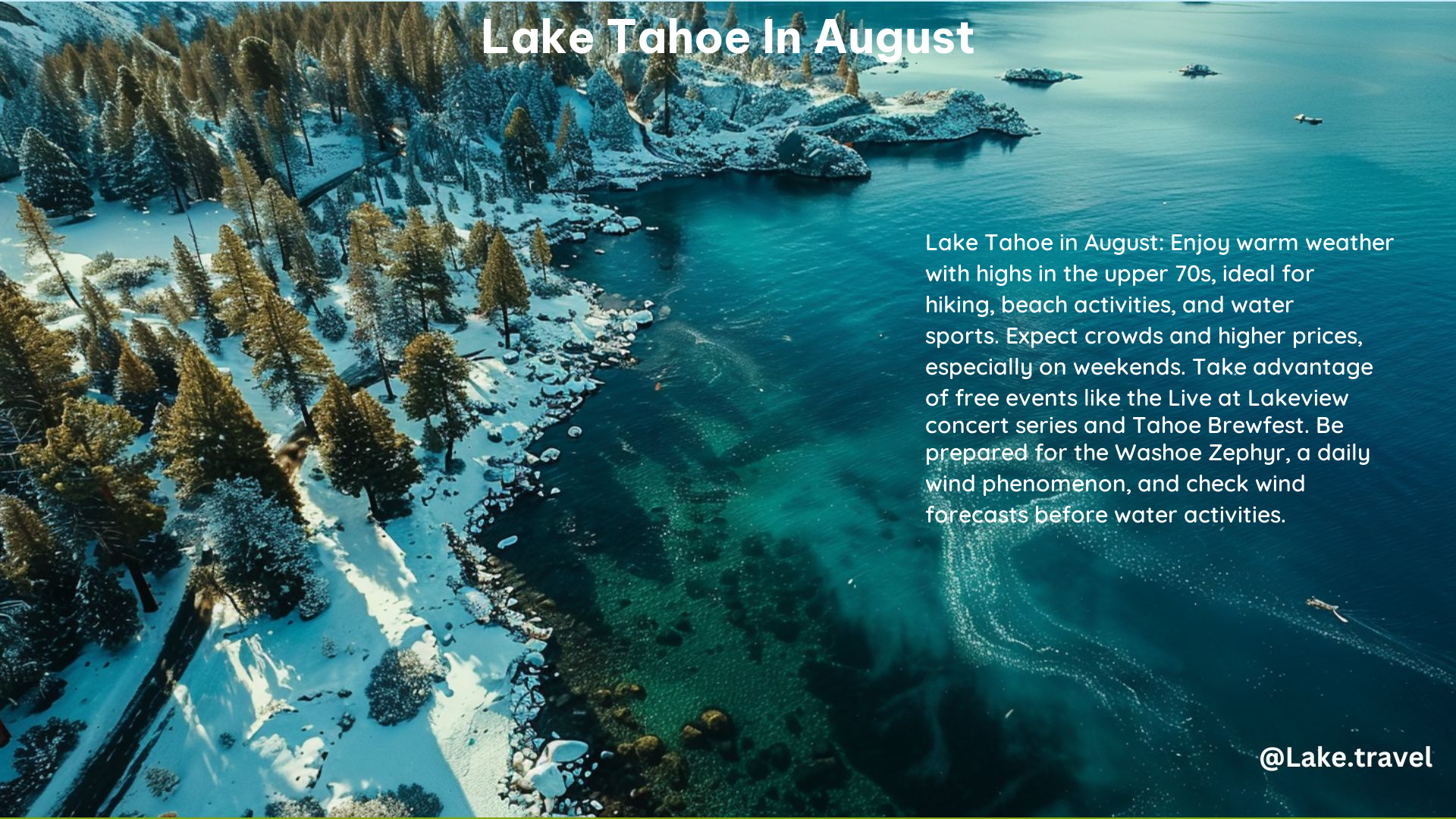 Lake Tahoe in August