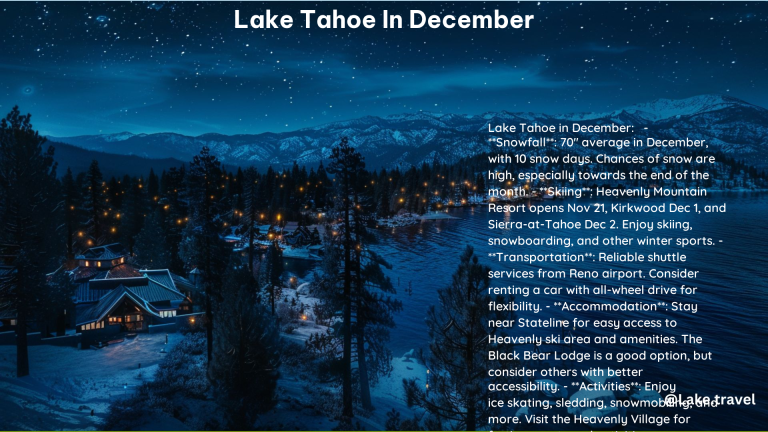 Lake Tahoe in December