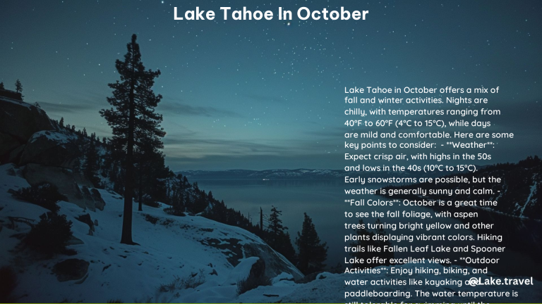 Lake Tahoe in October