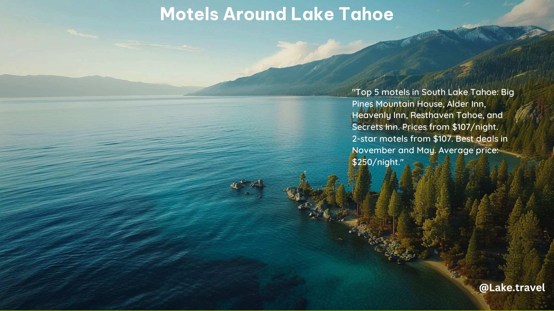 Motels Around Lake Tahoe