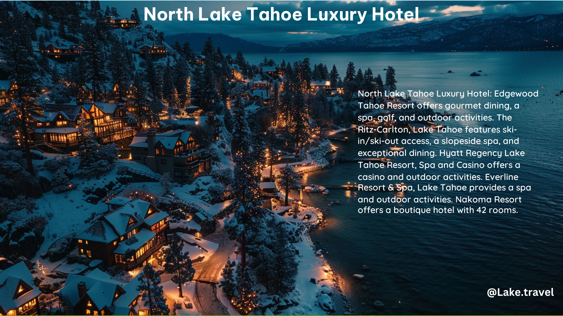 North Lake Tahoe Luxury Hotel